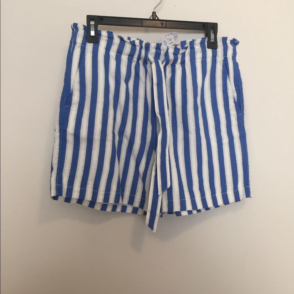 JCrew Striped Lined Paper Bag Pull-on Shorts